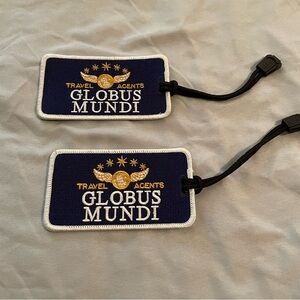 Harry Potter Globus Mundi Travel Agents Navy Travel Luggage Tags (Set of 2)